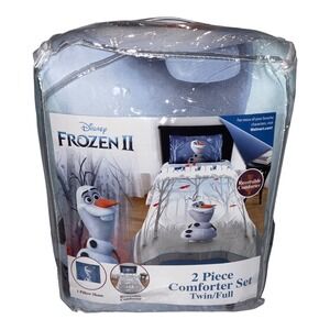 Disney's FROZEN‎ 2 Olaf Twin/Full Reversible Comforter/Sham Set & Snuggle Wrap